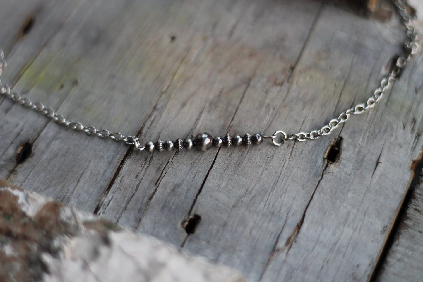 Dainty Navajo Pearl Bar Necklace