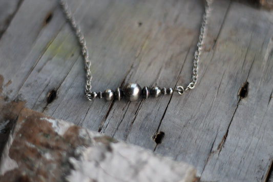 Large Bar Navajo Pearl Necklace