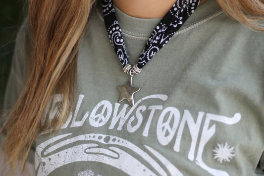 Hammered Star Bandana Necklace