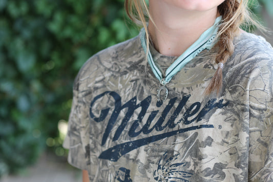 Pale-Turquoise Horseshoe Necklace