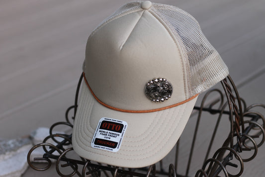 Tan High Rise Trucker Hat
