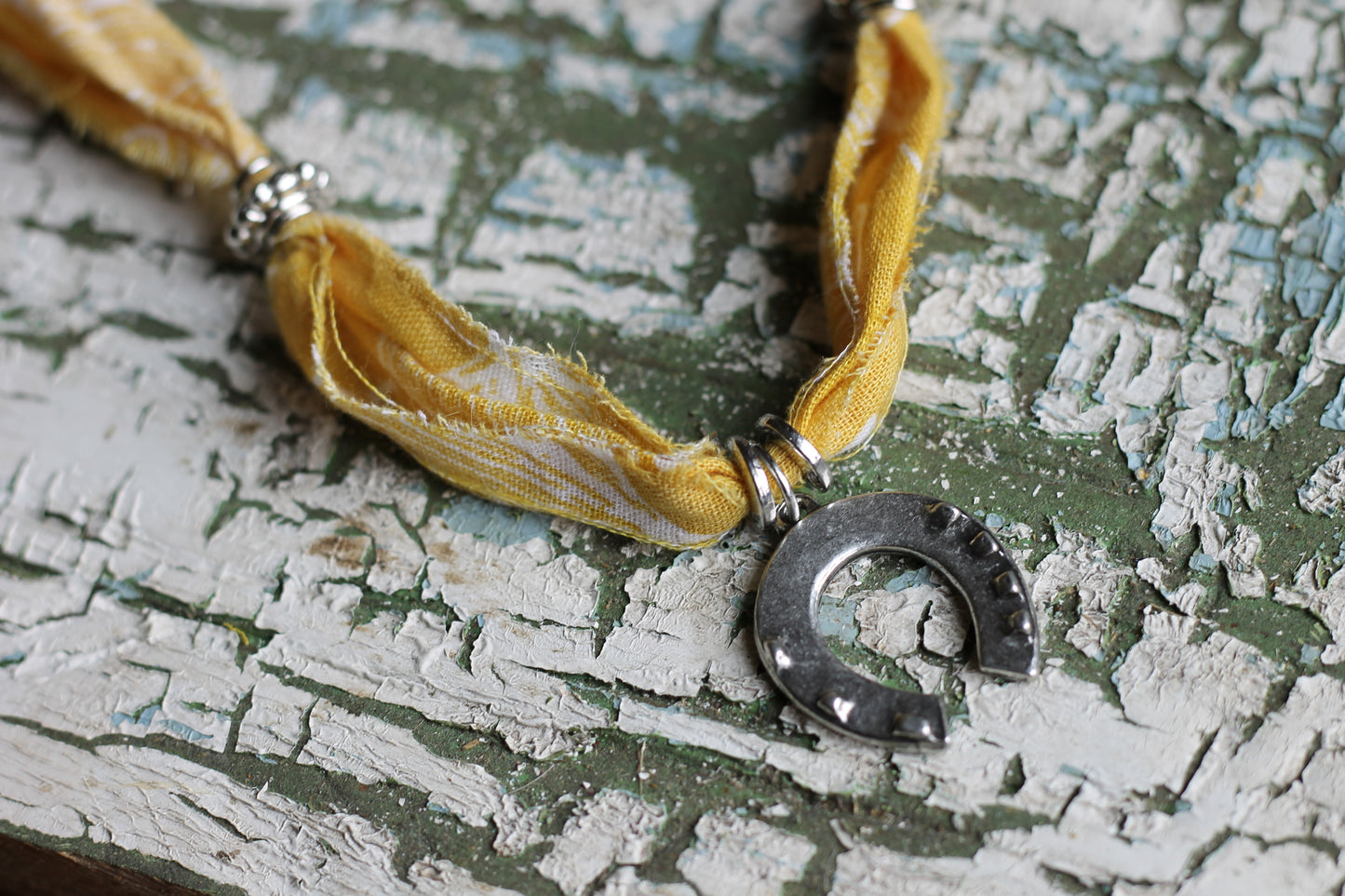 Mustard Horseshoe Necklace