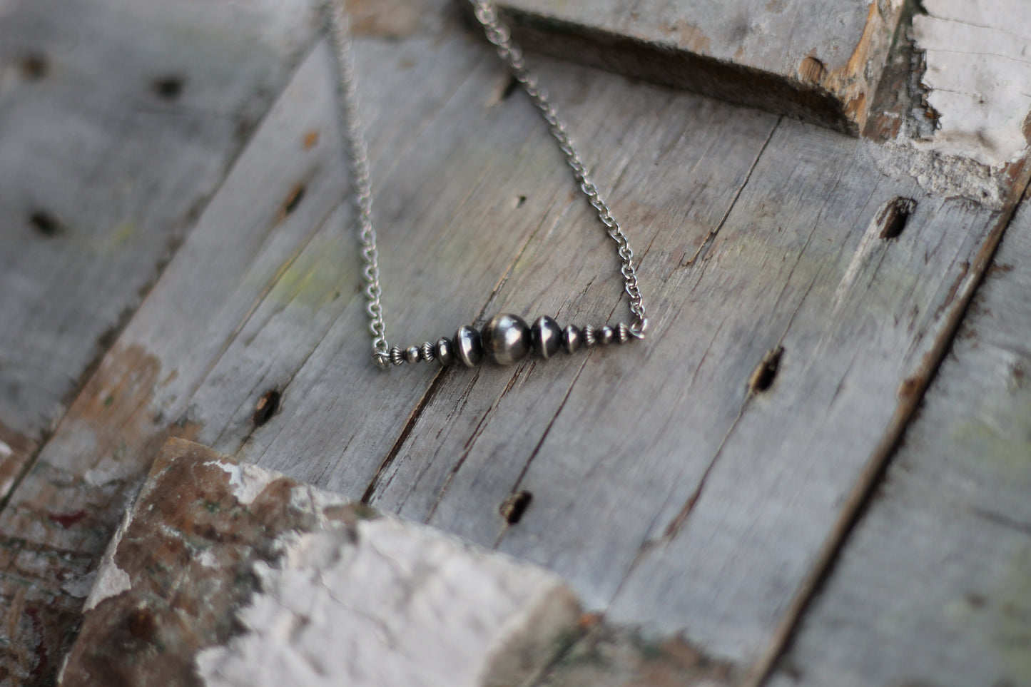 Large Bar Navajo Pearl Necklace