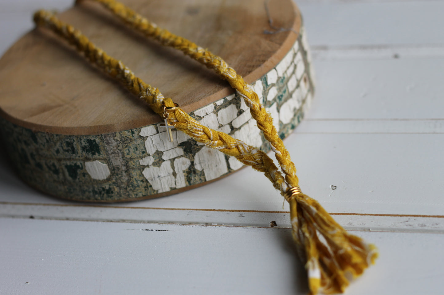 Callahan Cross Tassle Necklace