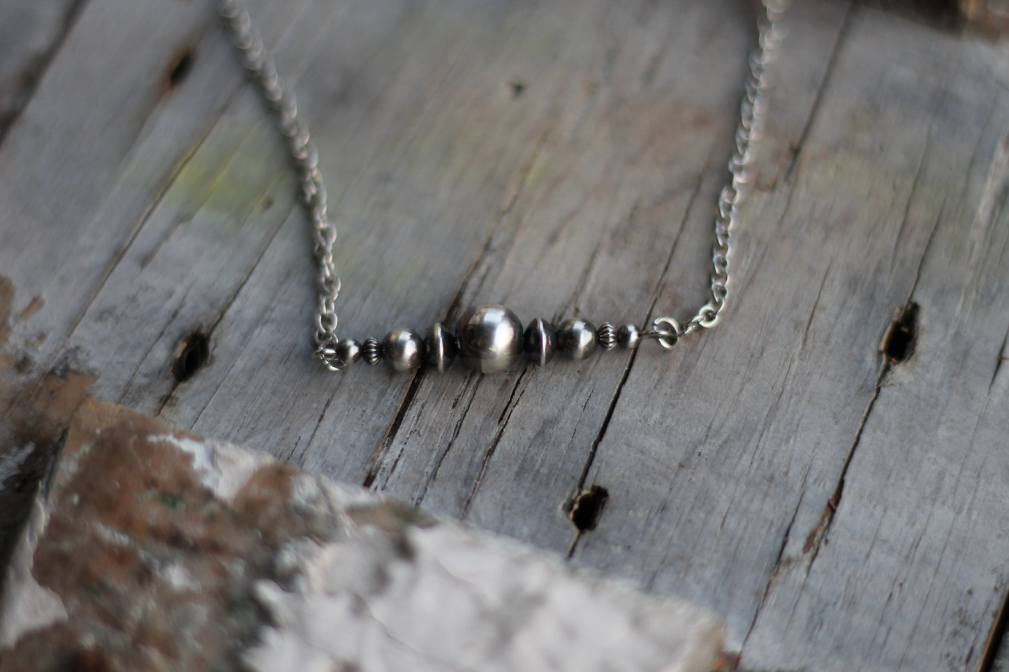 Large Bar Navajo Pearl Necklace