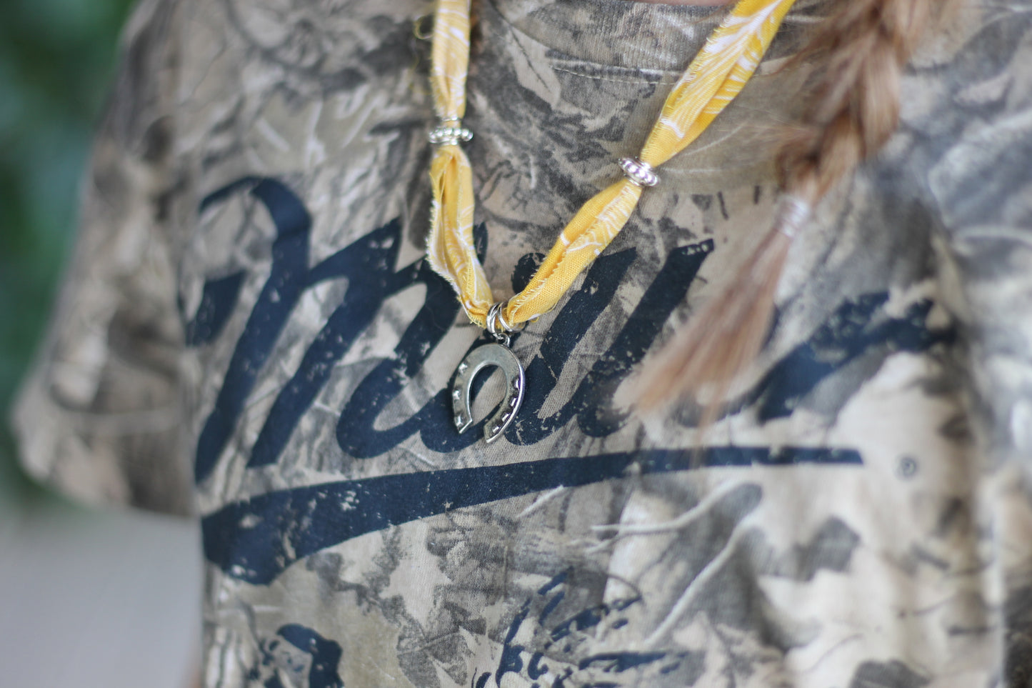 Mustard Horseshoe Necklace