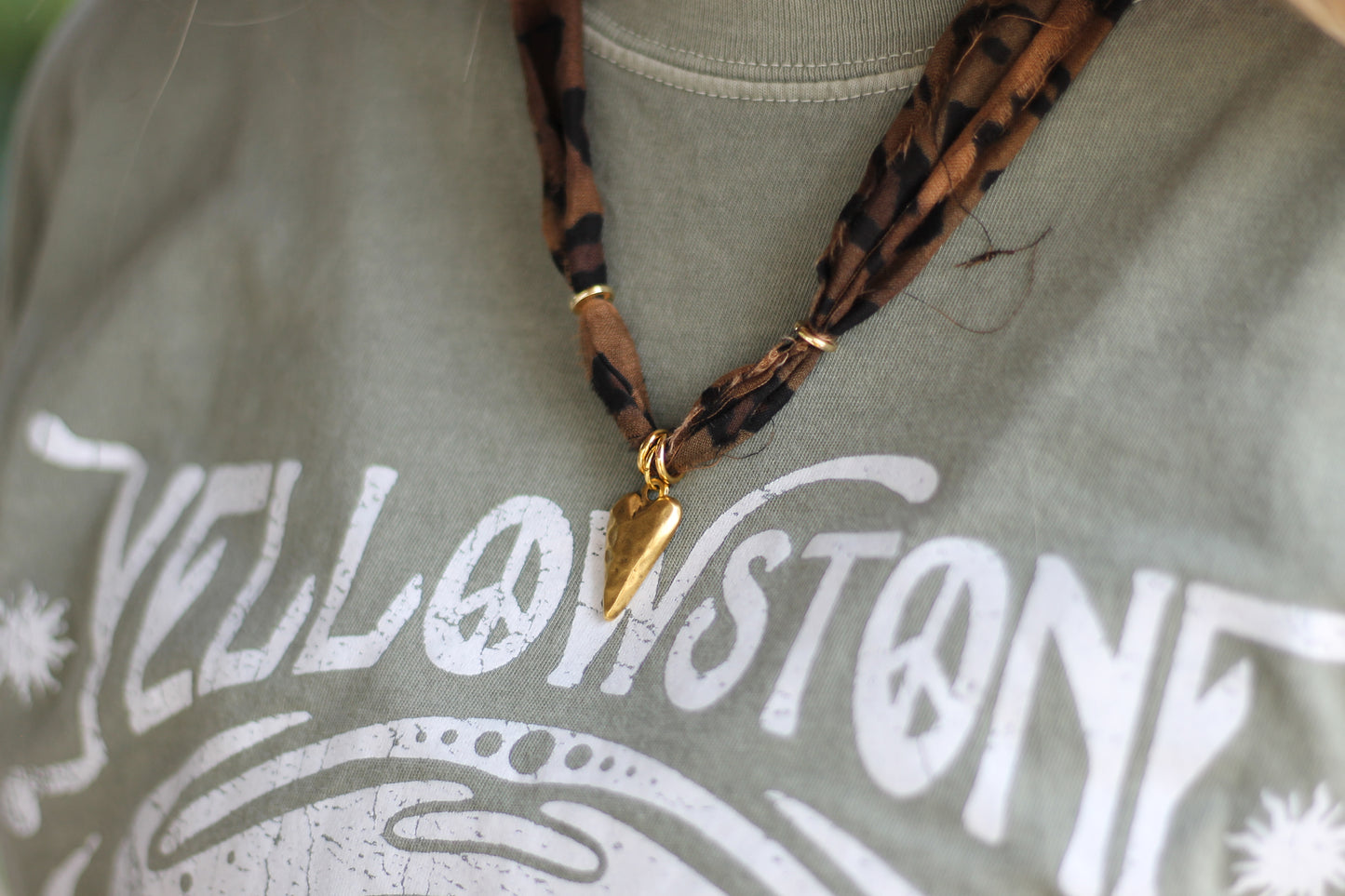 Cheetah Heart Necklace