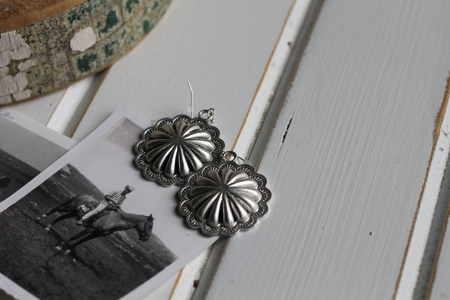 Round Concho Earrings