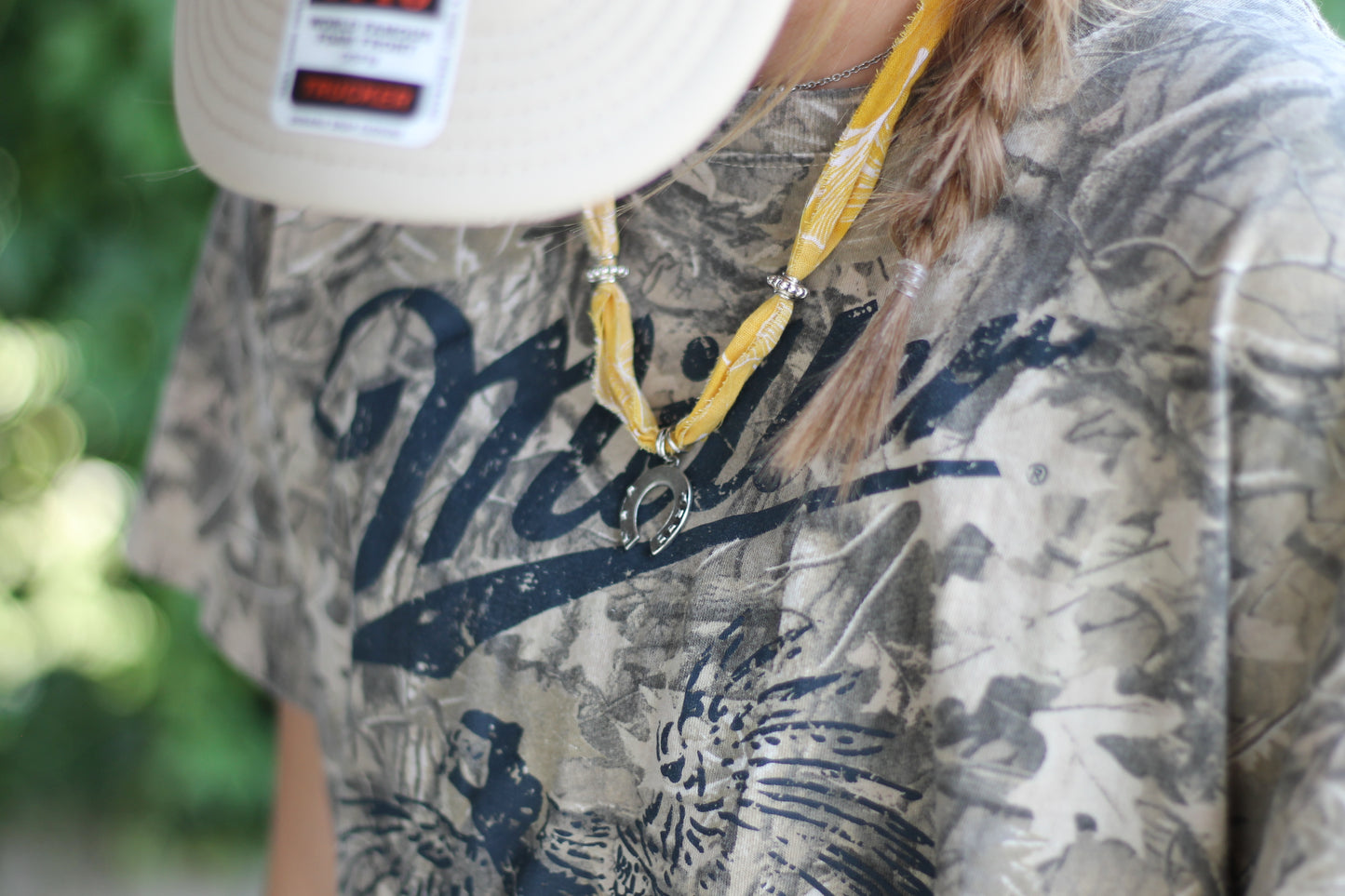 Mustard Horseshoe Necklace